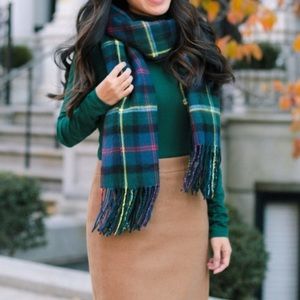 J Crew Factory Plaid Scarf/Cape